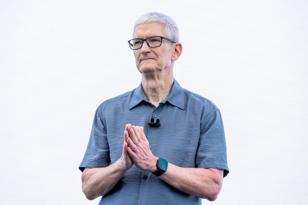 Tim Cook, CEO of Apple, at its 2025 WWDC (Worldwide Developers Conference) in June. David Paul Morris—Bloomberg/Getty Images